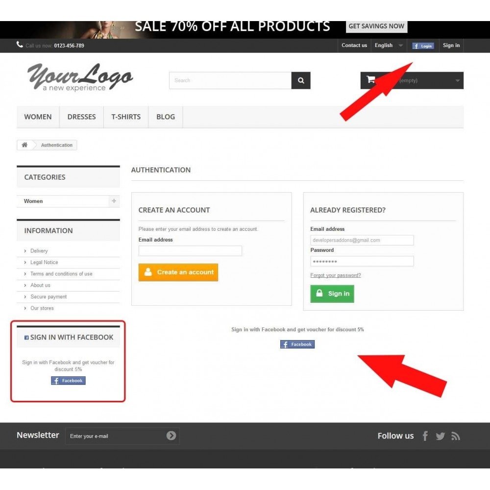 Facebook coupon shop ca