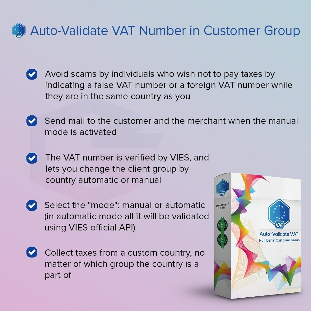 Auto Validate Vat Number In Customer Group Prestashop Addons