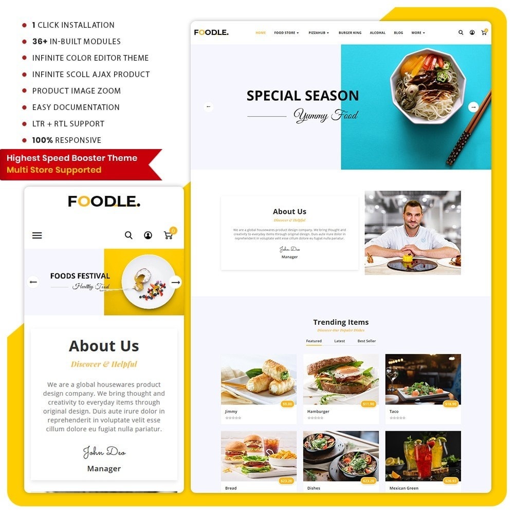 Foodle Food Big Shop - PrestaShop Addons