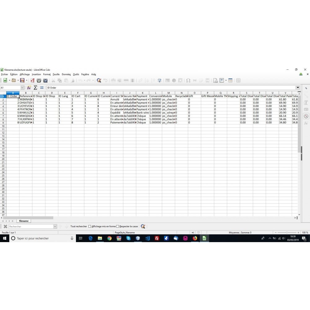 Export Commandes Aux Formats Csv Xlsx Json Ou Xml Prestashop Addons 4388