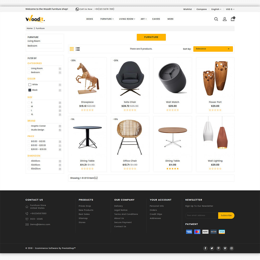 Woodit - The Best Furniture Store - PrestaShop Addons