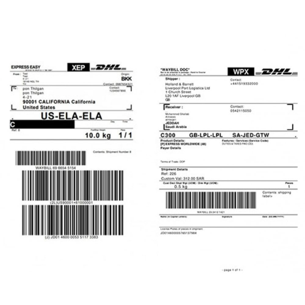 Carta Porte Dhl