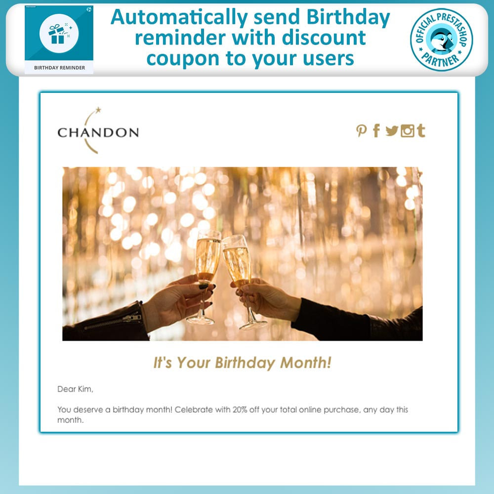 Prestashop birthday reward module