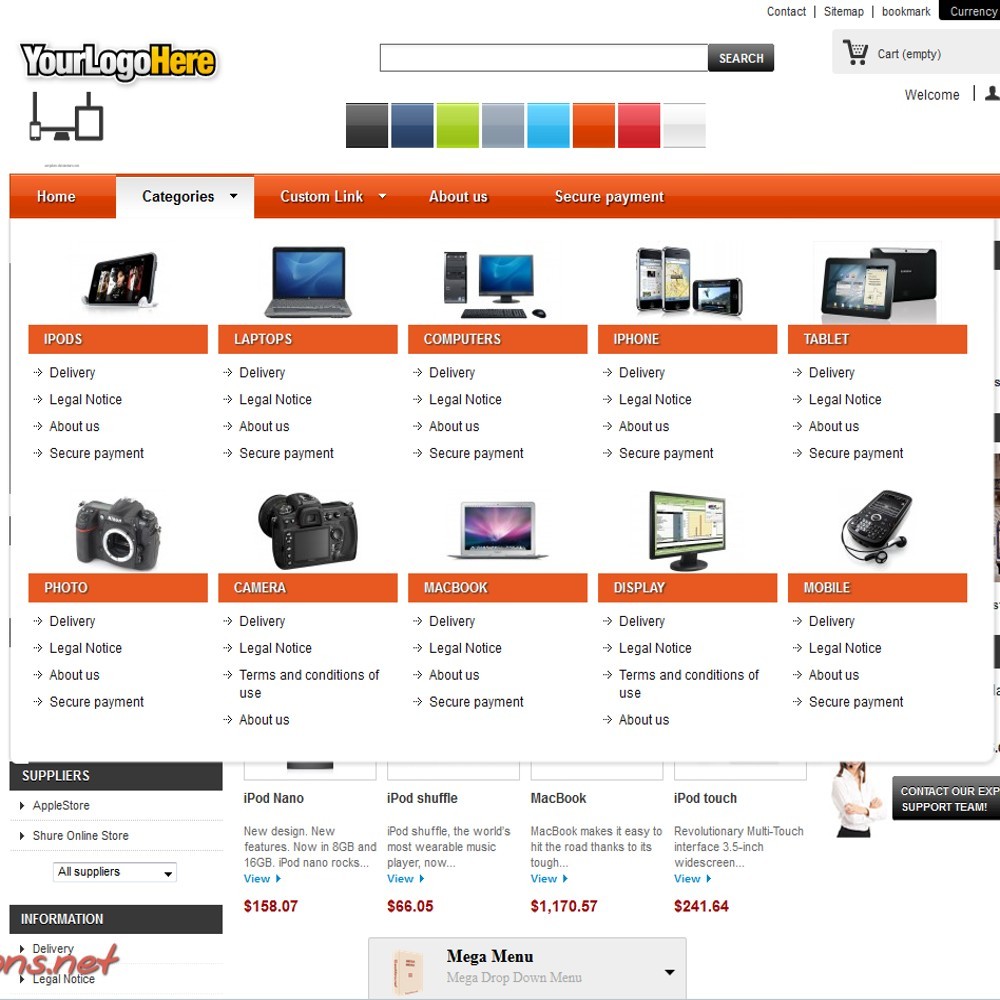 Mega Menu - PrestaShop Addons