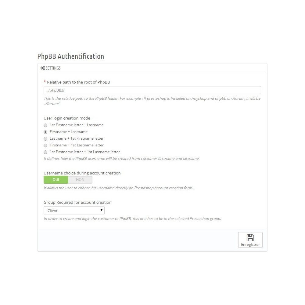 module d'installation phpbb 3 forums