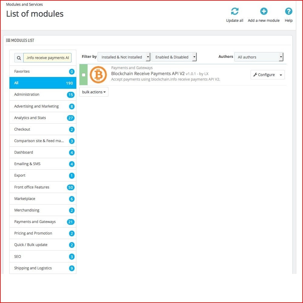 Blockchain Receive Bitcoin!    Payments Api V2 Modul - 