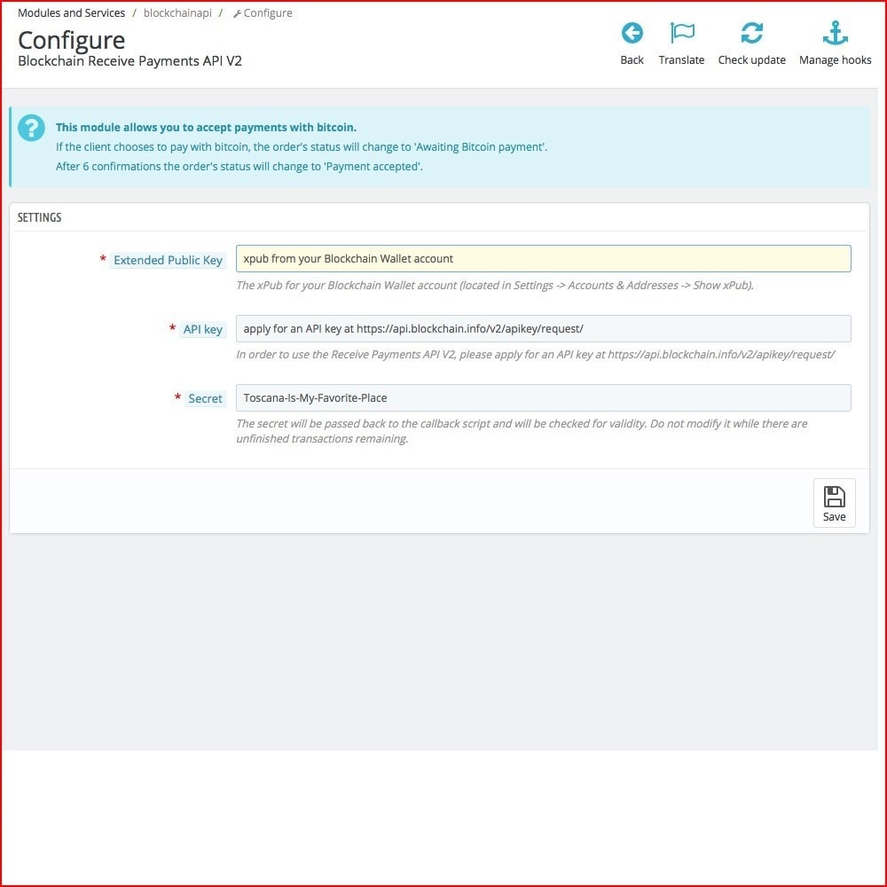 Blockchain Receive Bitcoin Payments Api V2 Modul - 