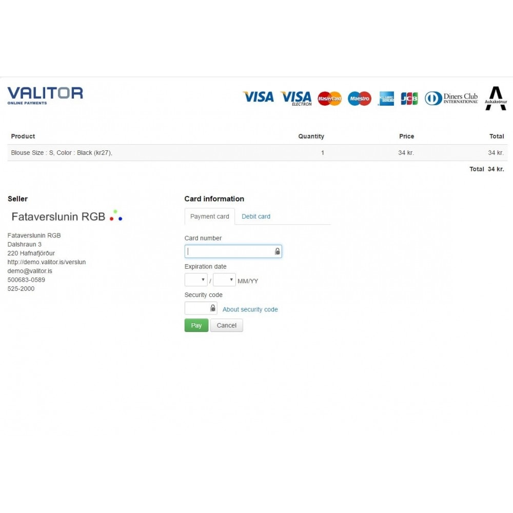 Valitor Web Payments