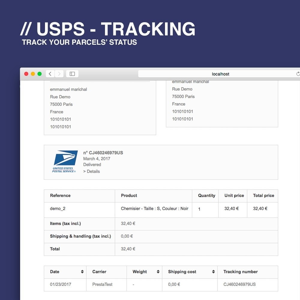 tracking package