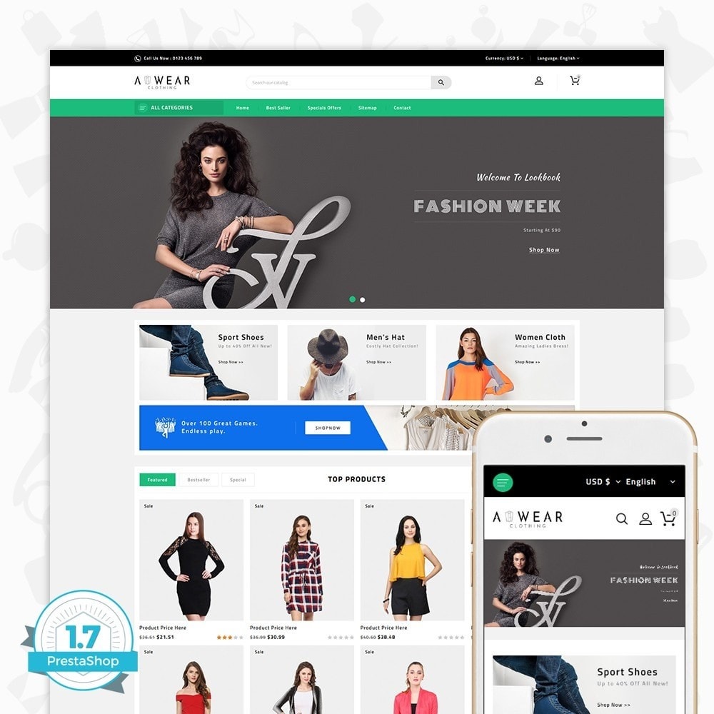 Awear Clothing- The Fashion Store - PrestaShop Addons