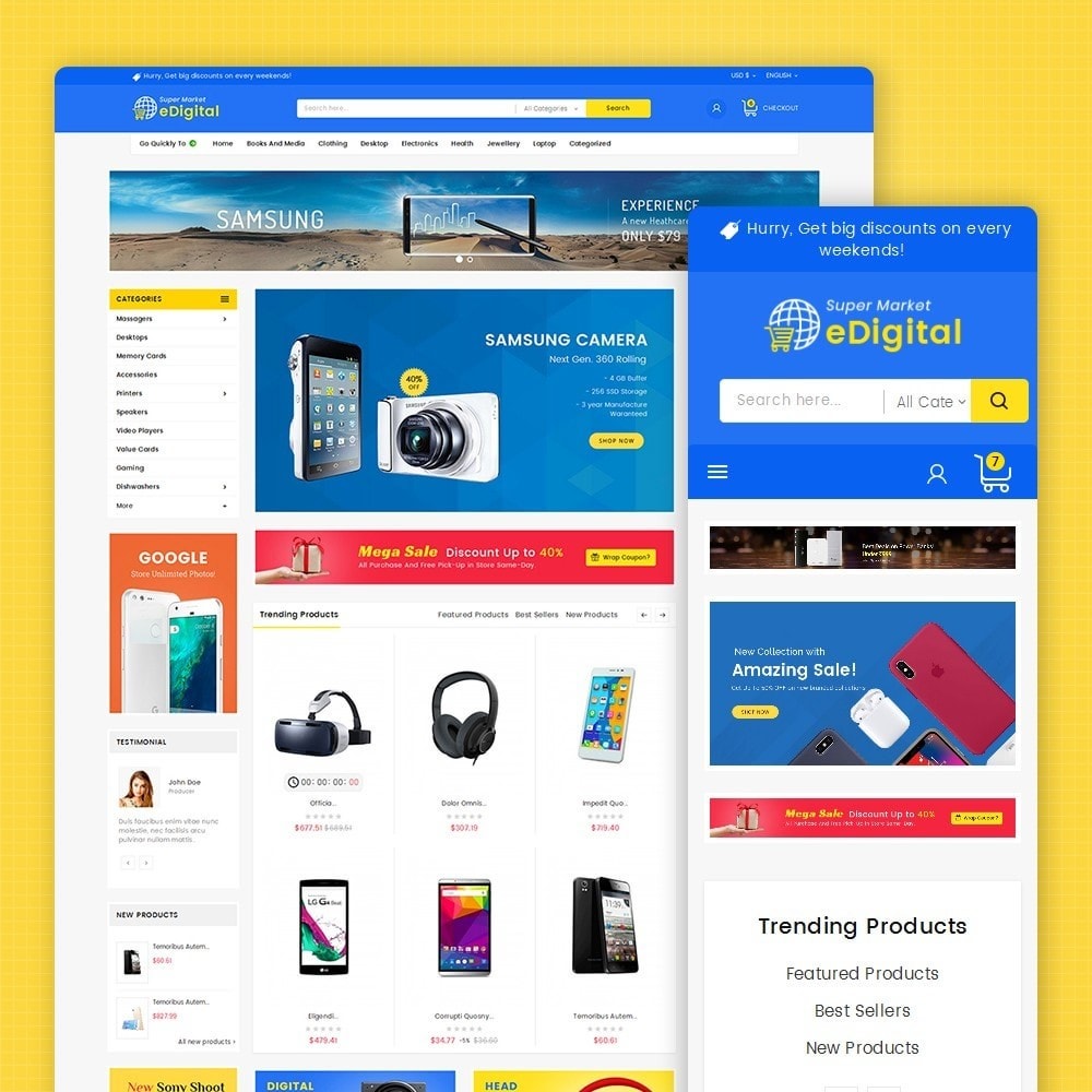 eDigital Mega Shop Electronics - PrestaShop Addons